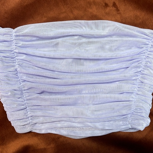 FREE People Under It All Mesh Bandeau Lilac SZ XS New With Tags - Picture 2 of 7